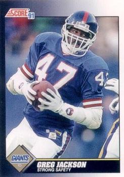 Greg Jackson New York Giants 1991 Score NFL Rookie Card #544
